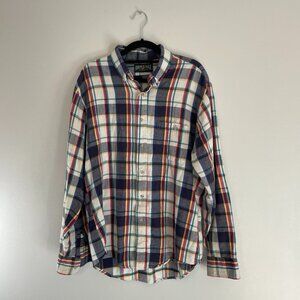 American Eagle Vintage 80's Men's Flannel Plaid Shirt Size L